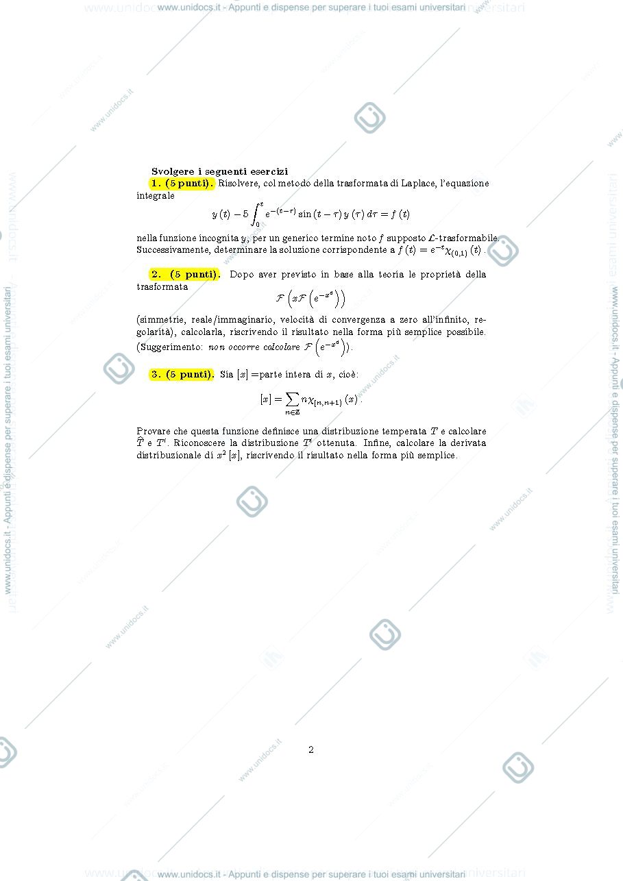 Anteprima pagina 2 — an_funz2019_appello1 esami corso prof: Bramanti