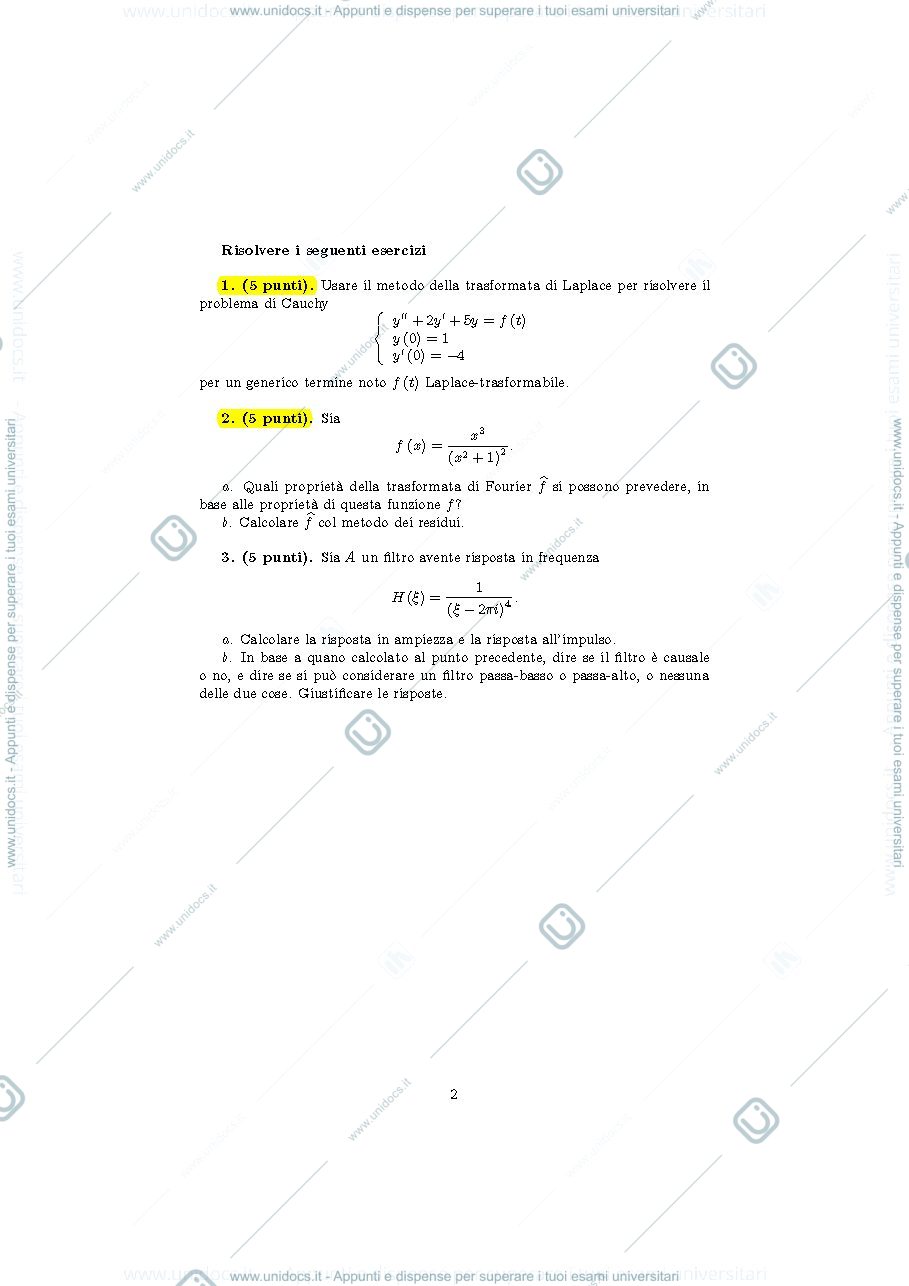 Anteprima pagina 2 — an_funz2018_appello2 esami corso prof: Bramanti