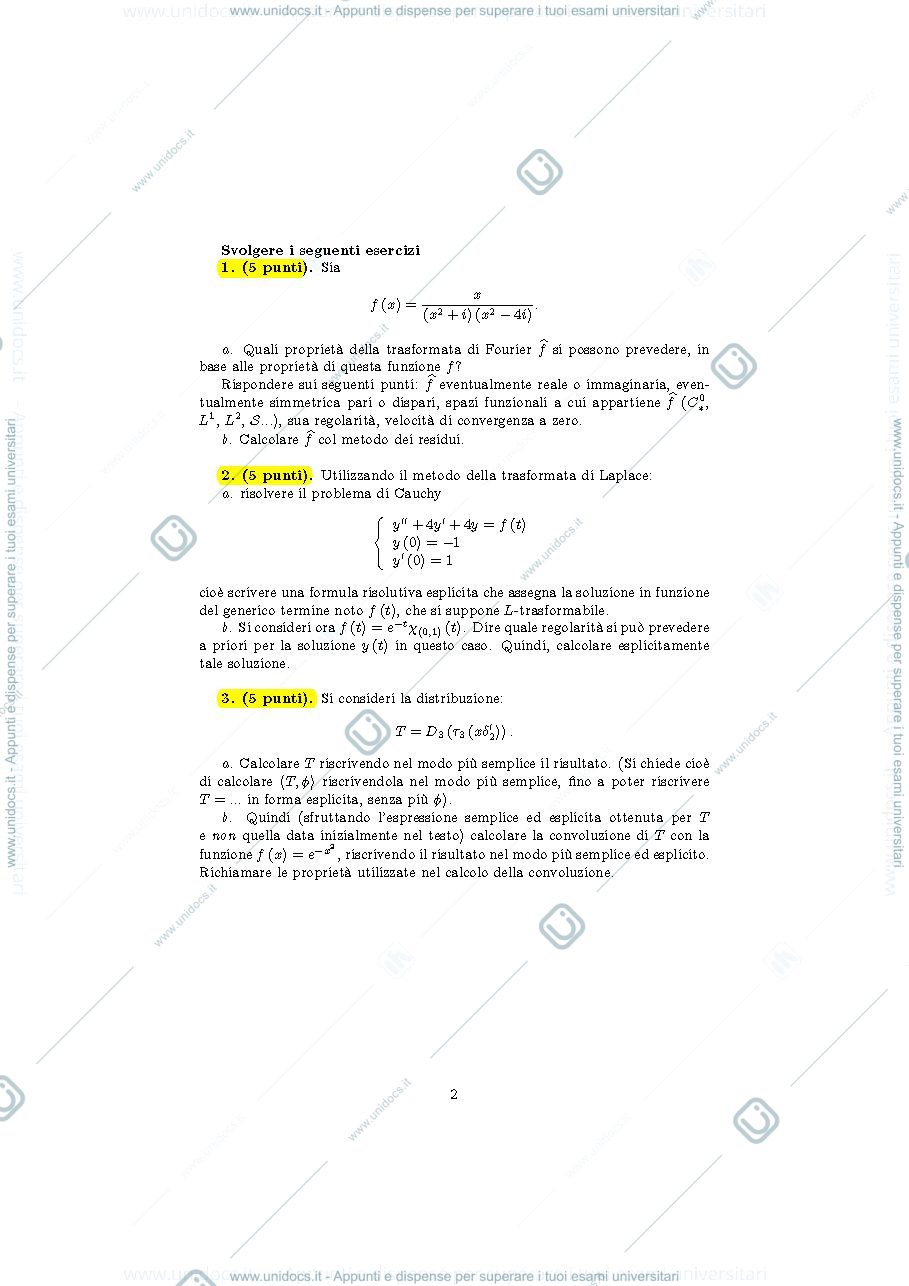 Anteprima pagina 2 — an_funz2019_appello4 esami corso prof: Bramanti