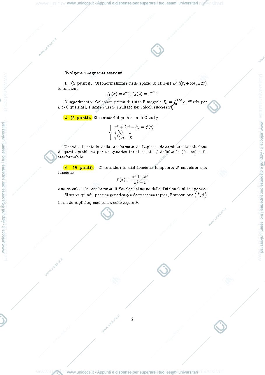 Anteprima pagina 2 — an_funz_2017_appello5 esami corso prof: Bramanti