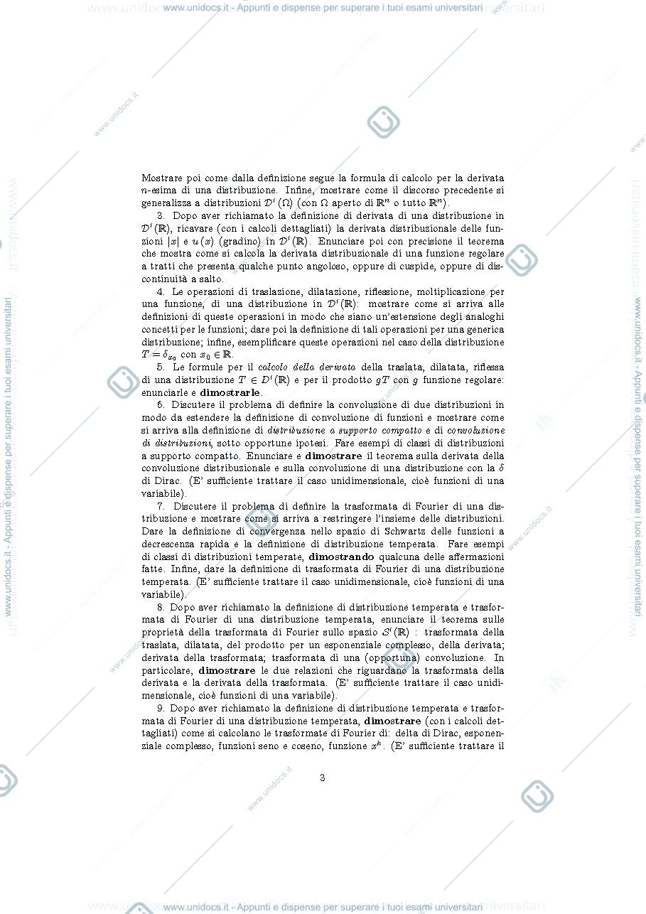 Anteprima pagina 3 — Domande di teoria 2 parte con risposte per corso prof: Bramanti