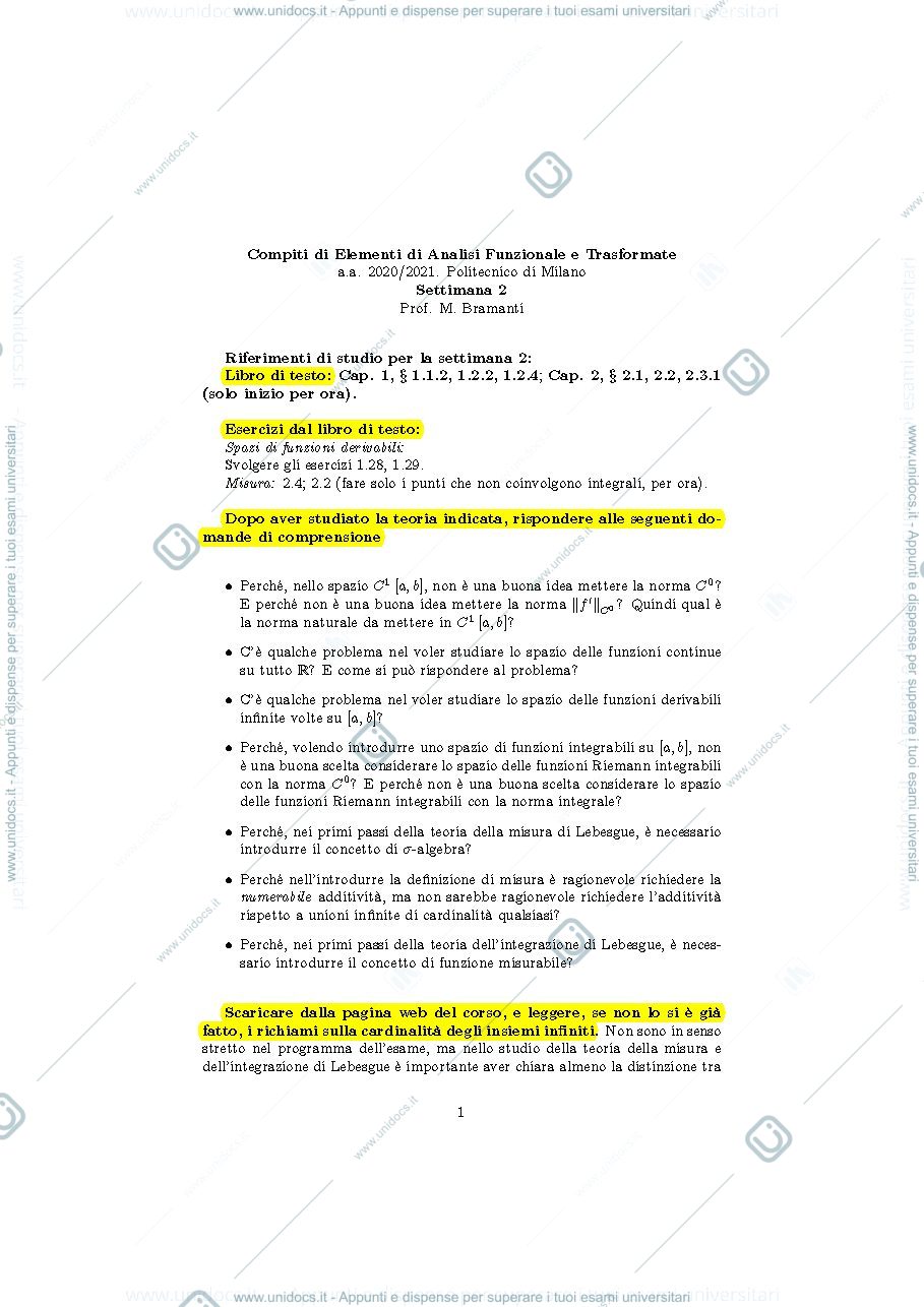 Anteprima pagina 1 — esercizi corso prof: Bramanti