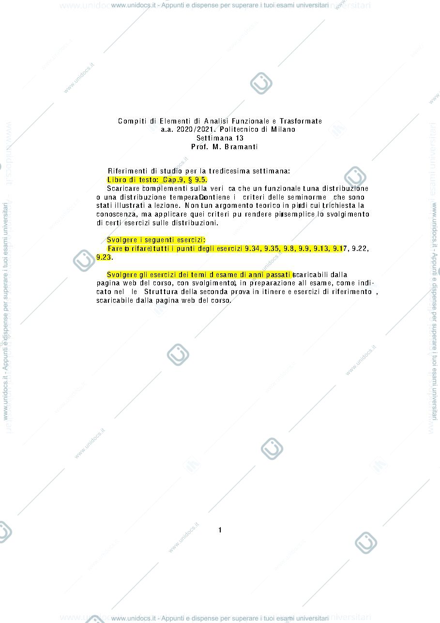 Anteprima pagina 1 — esercizi corso prof: Bramanti