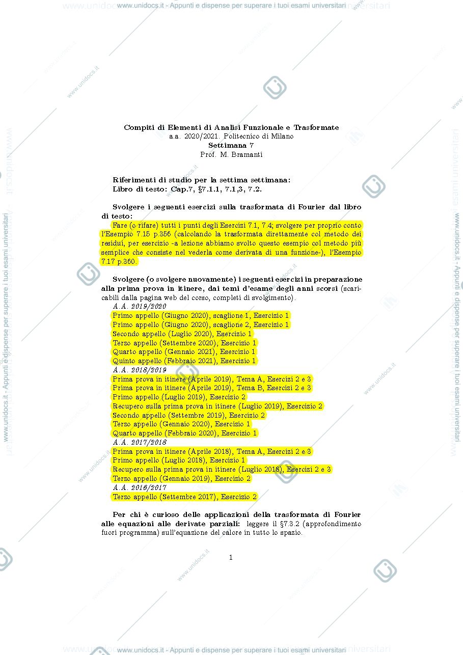 Anteprima pagina 1 — esercizi corso prof: Bramanti