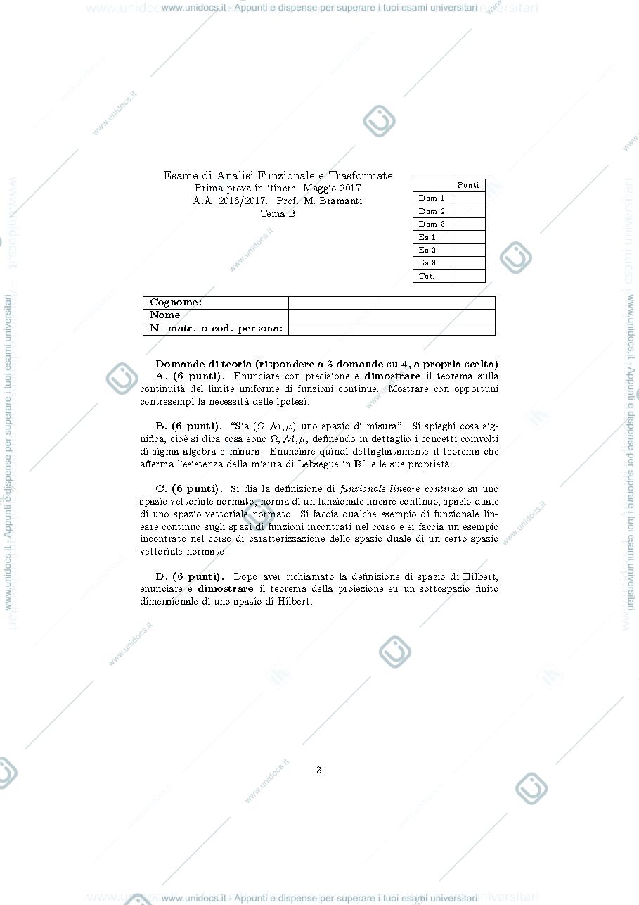 Anteprima pagina 3 — an_funz2017_itinere1 esami corso prof: Bramanti