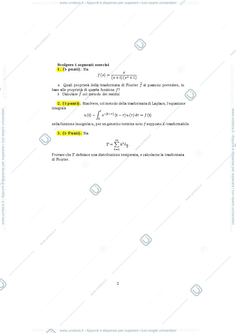 Anteprima pagina 2 — an_funz2018_appello1 esami corso prof: Bramanti