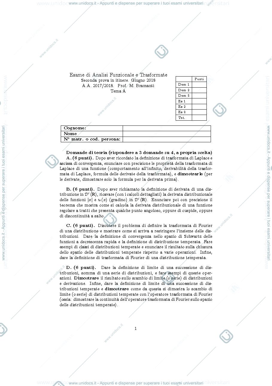 Anteprima pagina 1 — an_funz2018_itinere2 esami corso prof: Bramanti