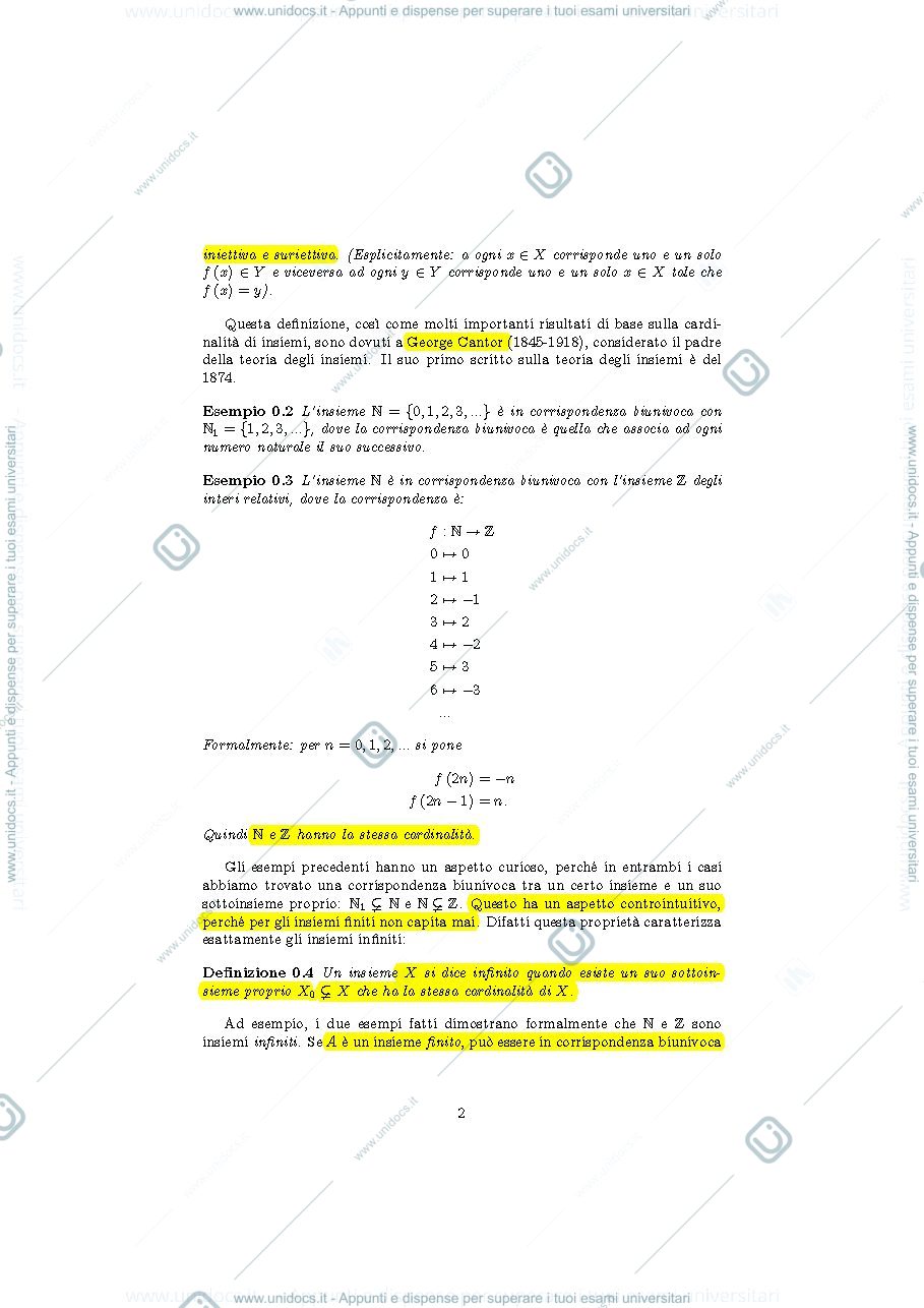 Anteprima pagina 2 — cardinalità_richiami per corso prof: Bramanti
