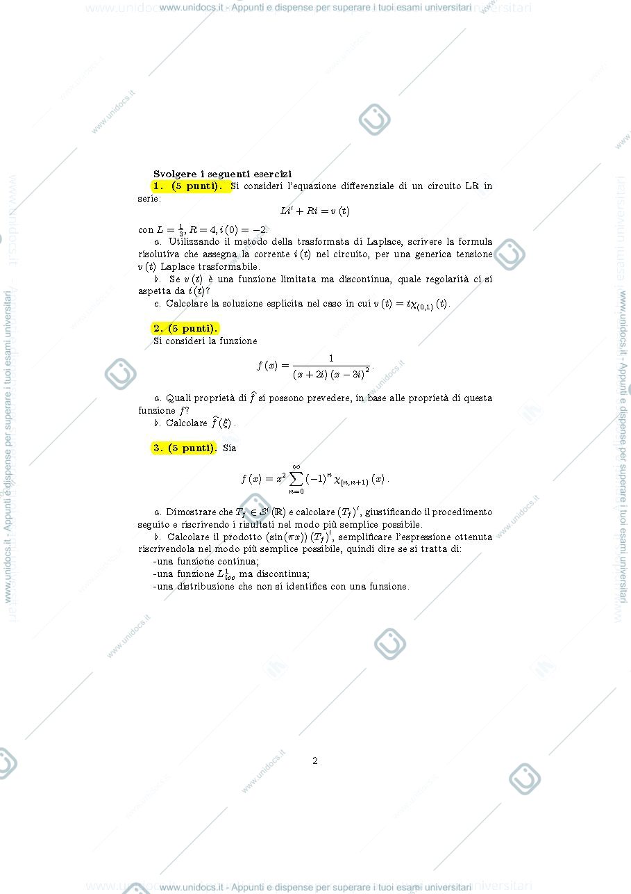 Anteprima pagina 2 — an_funz2019_appello2 esami corso prof: Bramanti