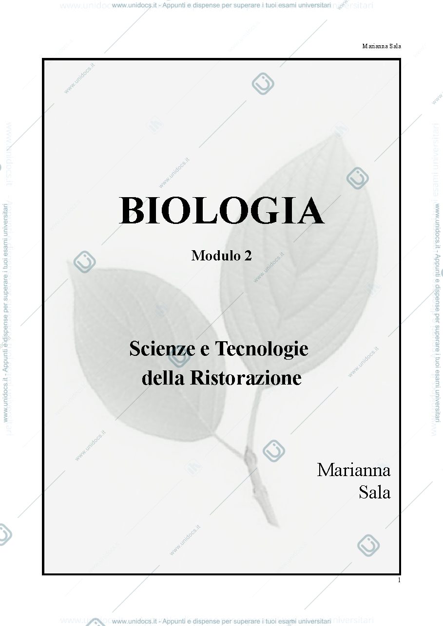 Anteprima pagina 1 — biologia parte 2