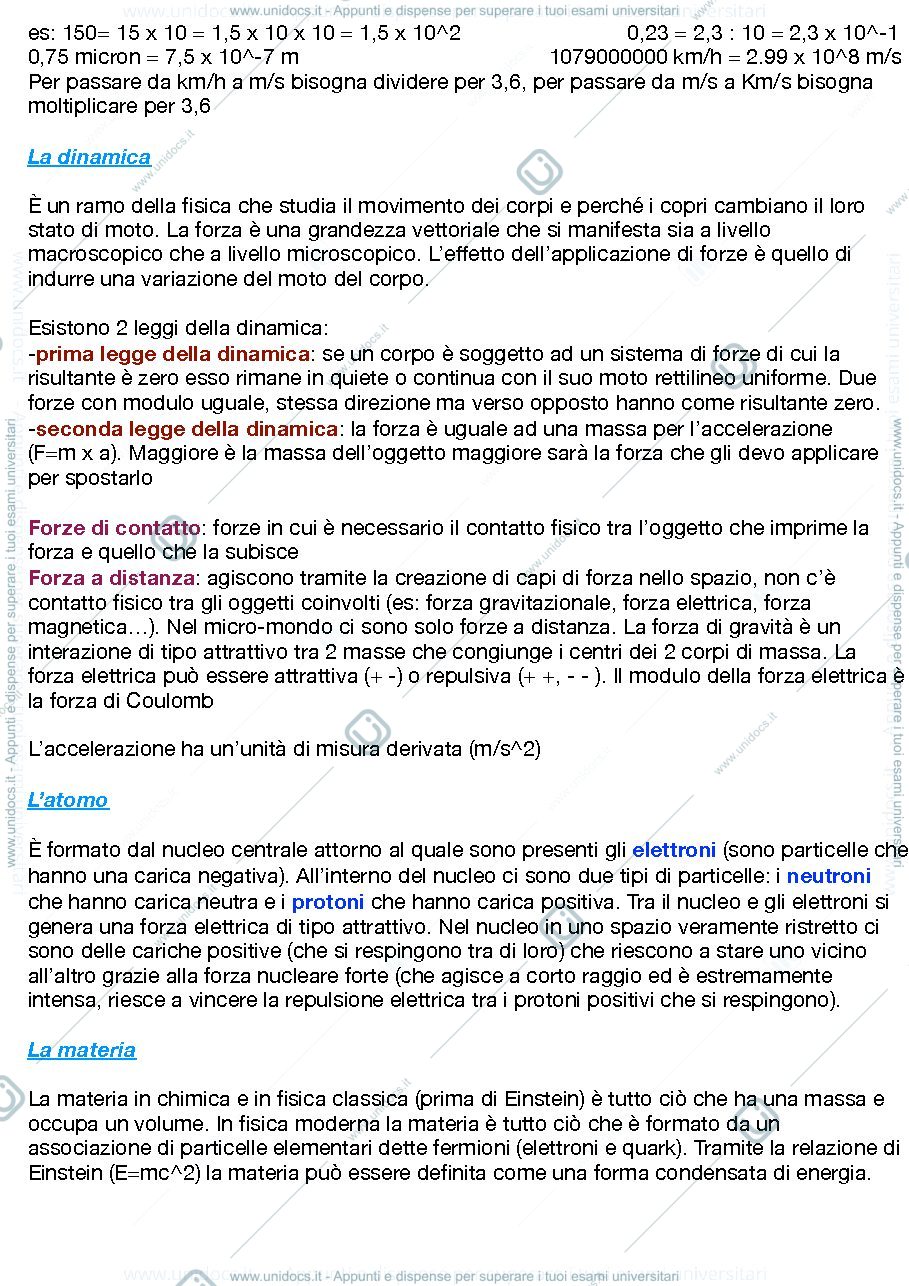 Anteprima pagina 3 — Appunti di Chimica, facoltà delle Scienze Motorie e Sportive