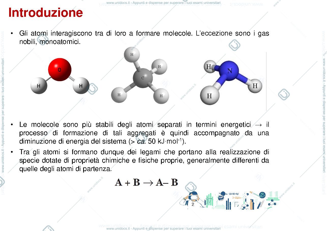 Anteprima pagina 2 — il legame chimico