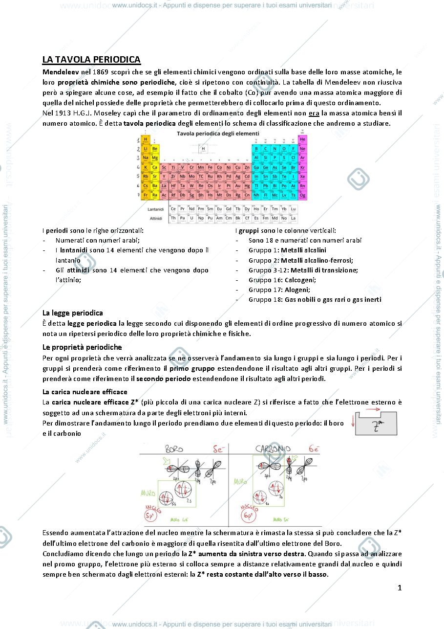 Anteprima pagina 1 — Metà programma di chimica