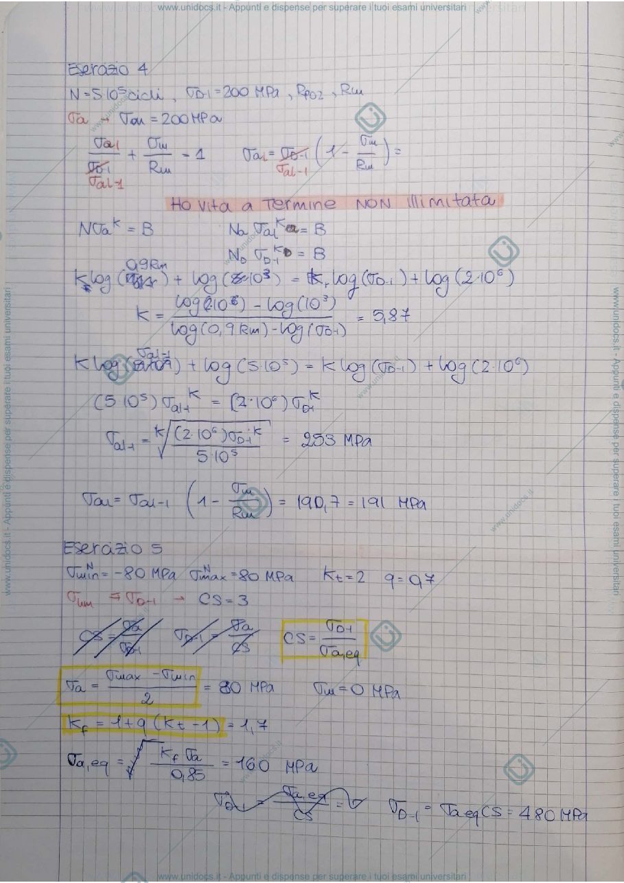 Anteprima pagina 2 — Esercitazioni di elementi di costruzione di macchine prof. Brusa