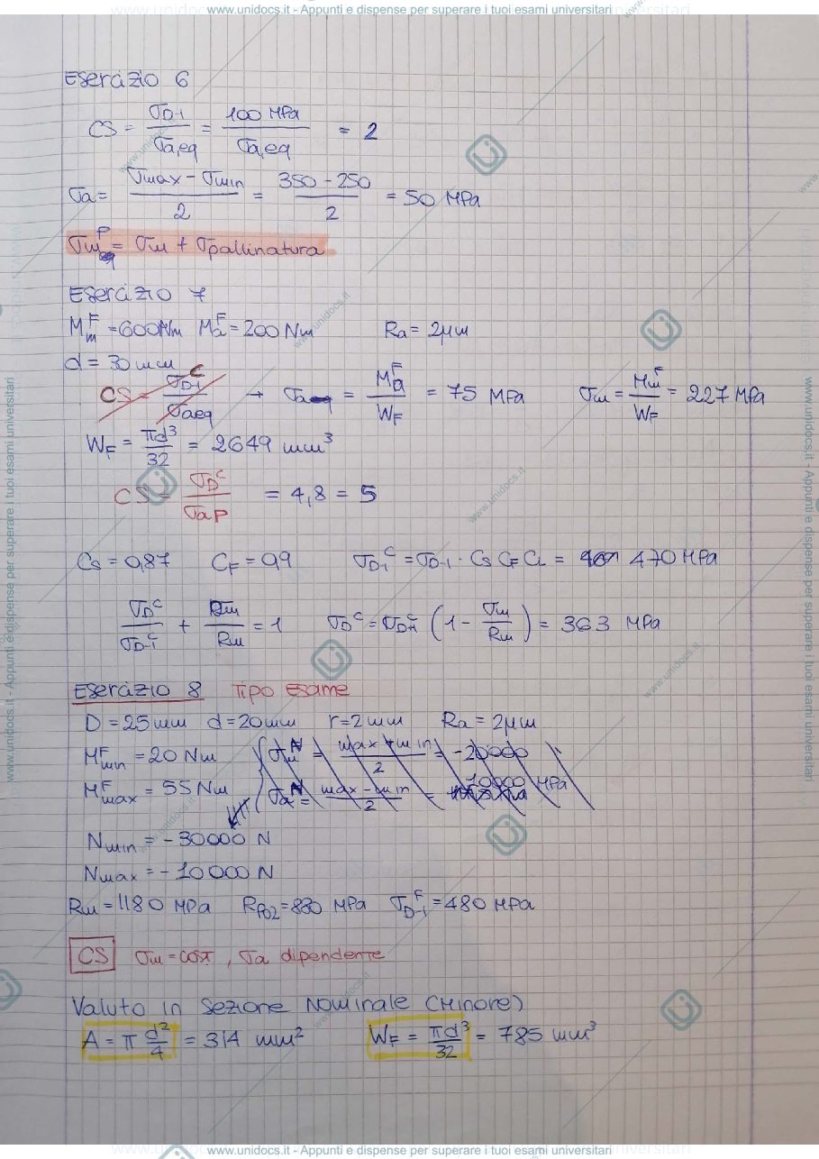 Anteprima pagina 3 — Esercitazioni di elementi di costruzione di macchine prof. Brusa