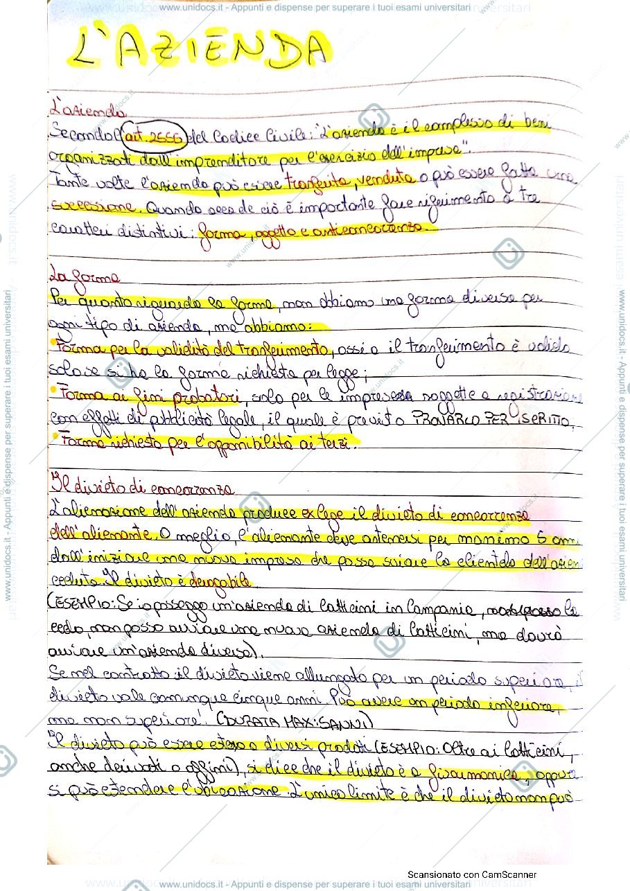 Anteprima pagina 1 — L'azienda-Lezione 4-Diritto commerciale-27.09.2021