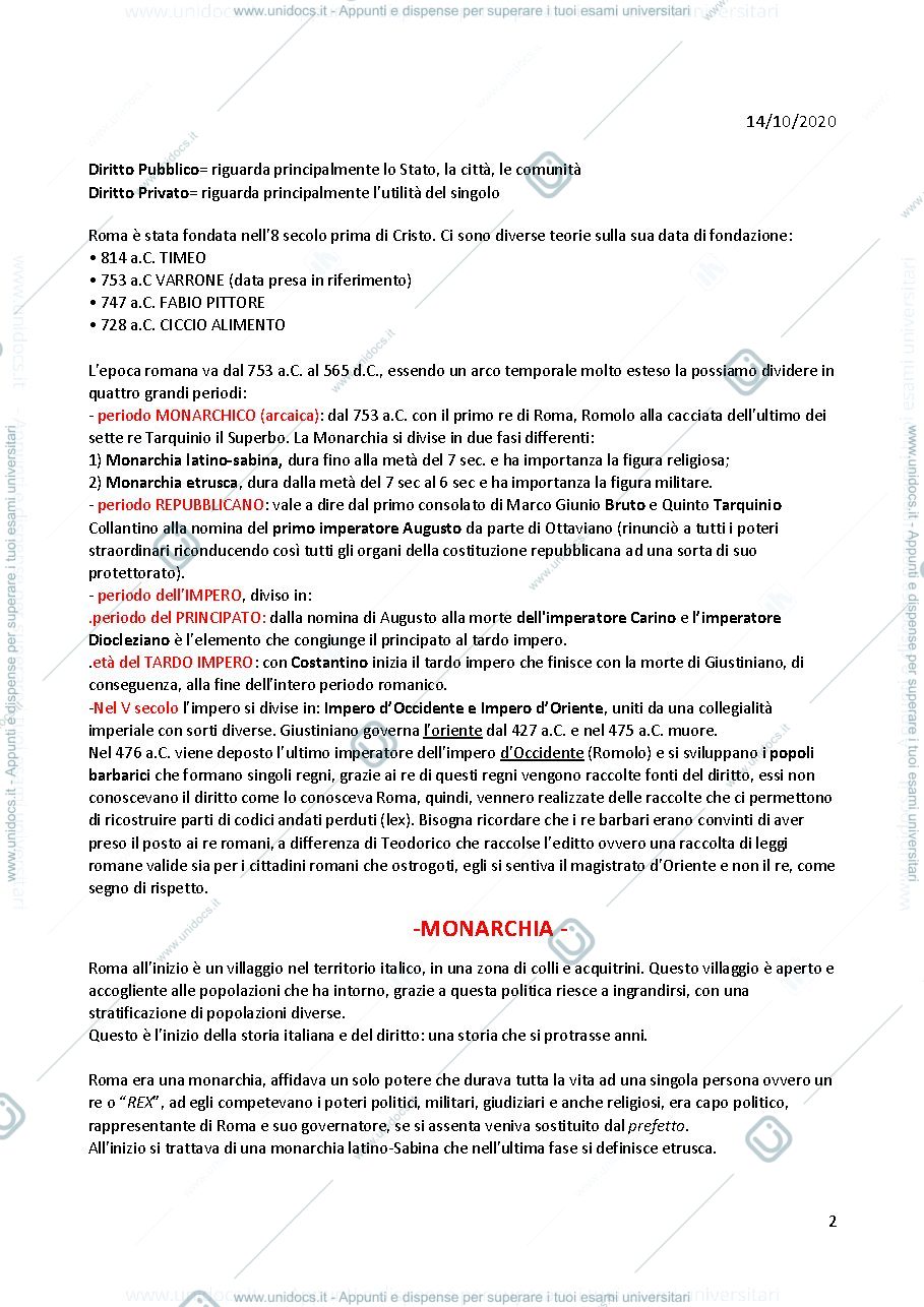 Anteprima pagina 2 — Diritto romano privato e pubblico