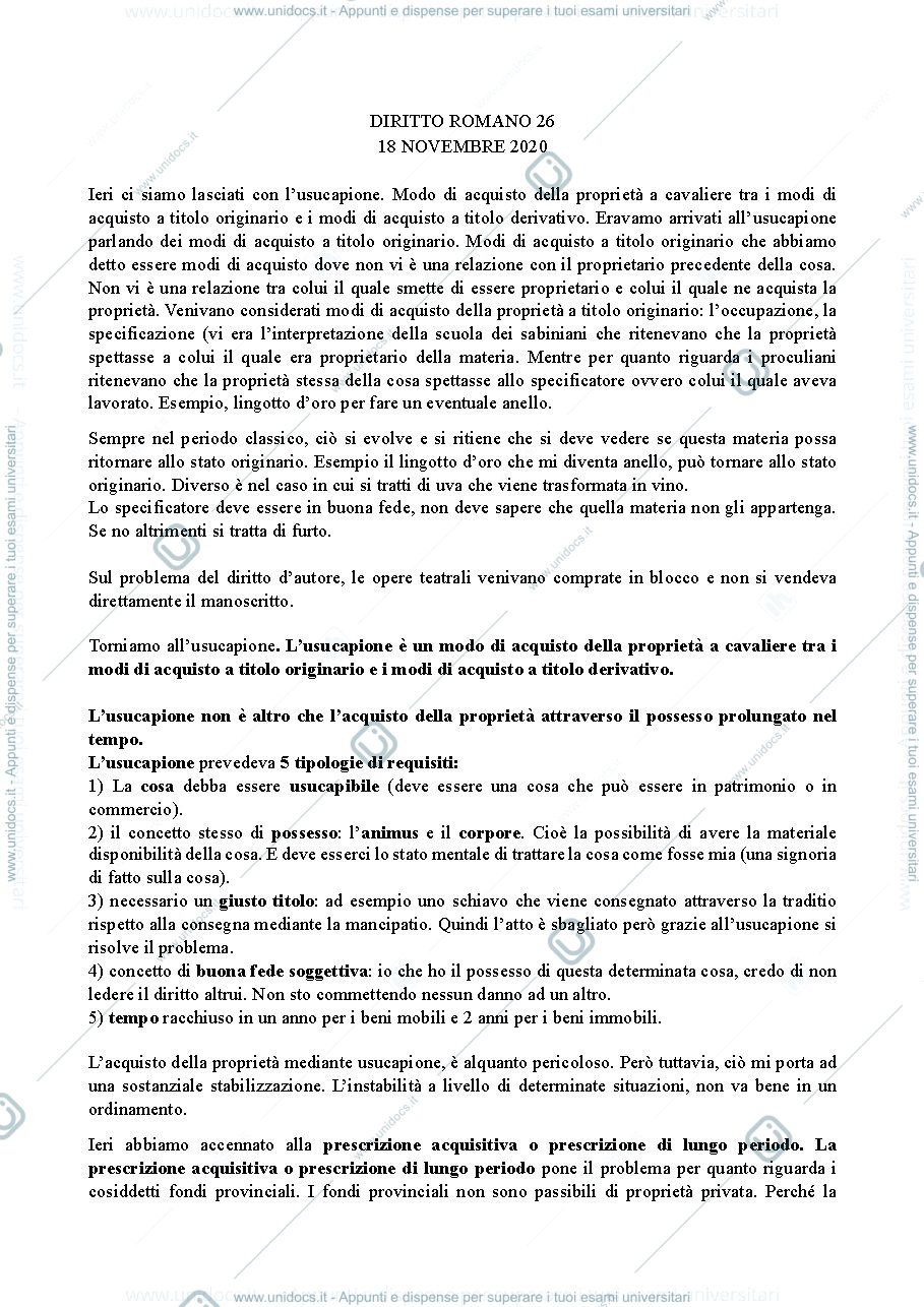 Anteprima pagina 1 — Elementi di diritto romano 