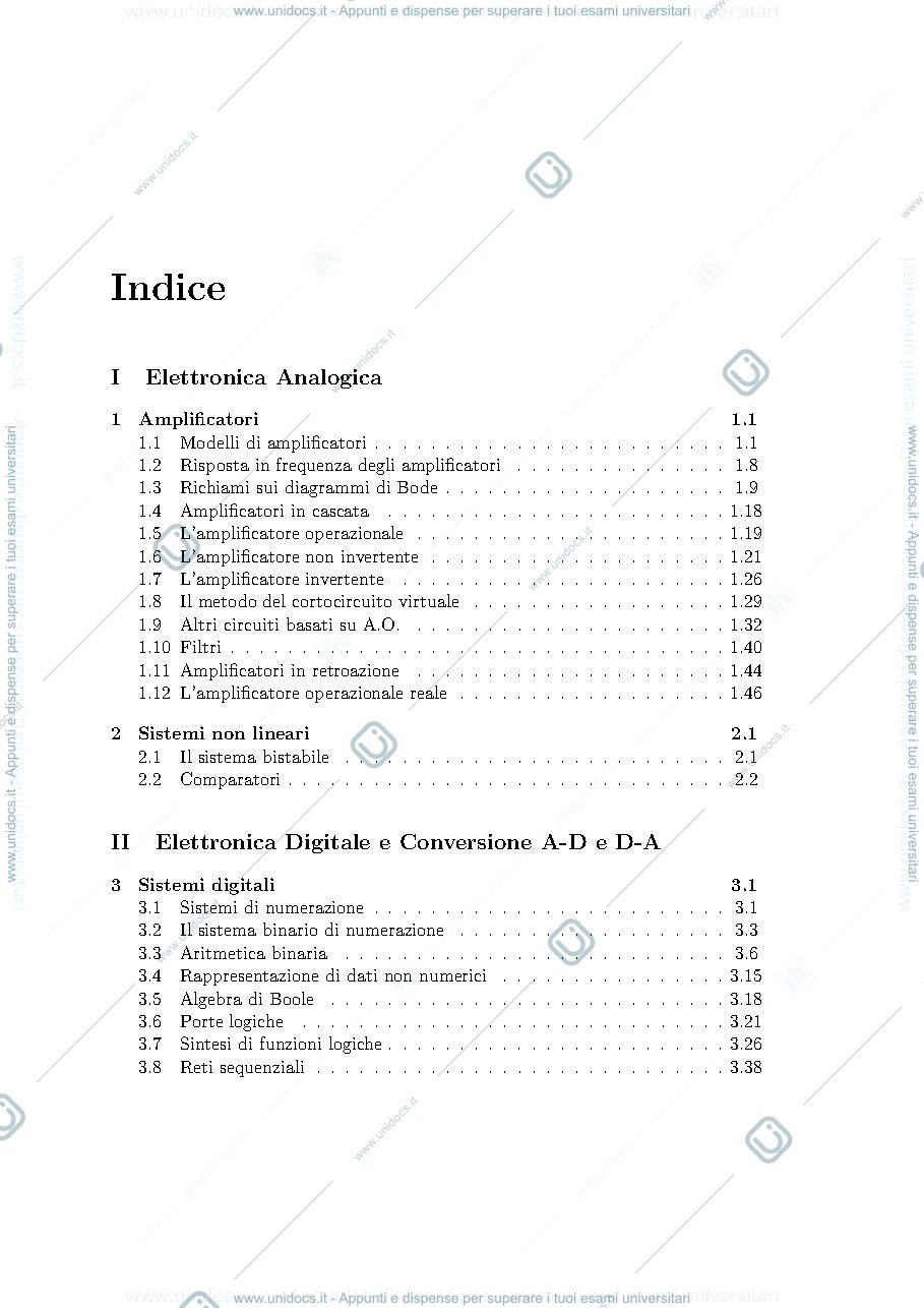 Anteprima pagina 2 — Appunti del corso di Elettronica