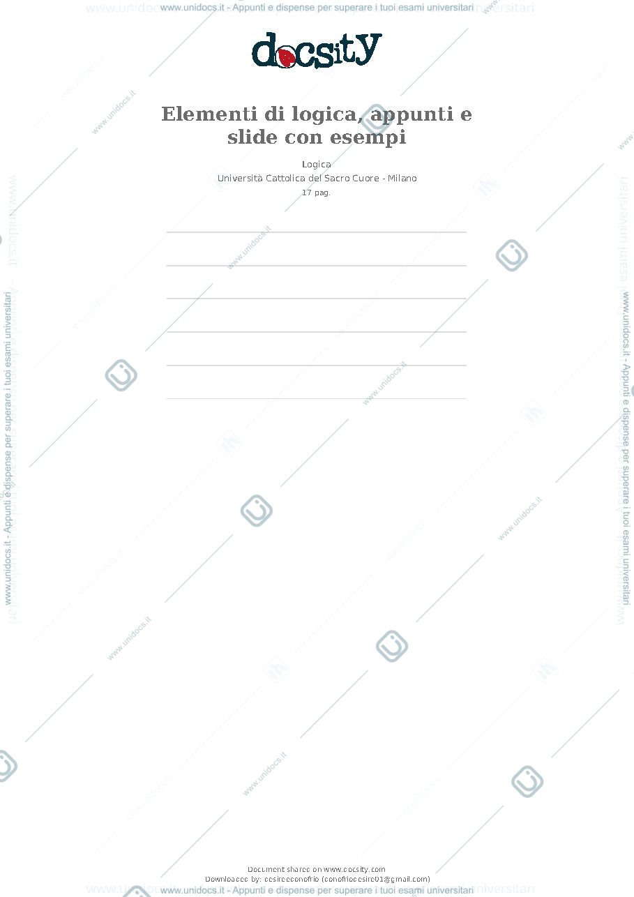 Anteprima pagina 1 — Elementi di logica