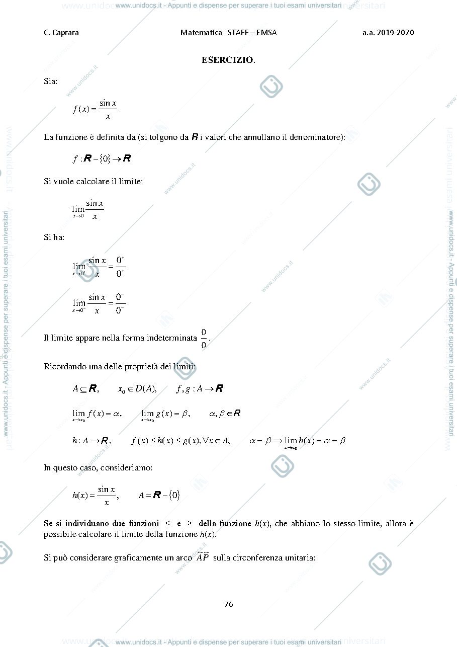 Anteprima pagina 1 — Esercizi limiti