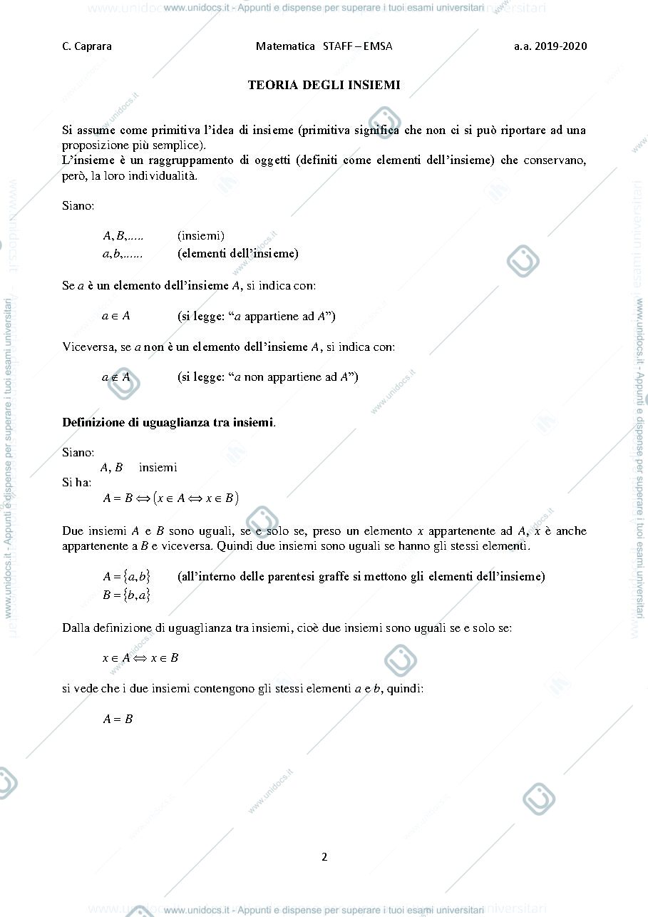 Anteprima pagina 2 — Teoria degli insiemi