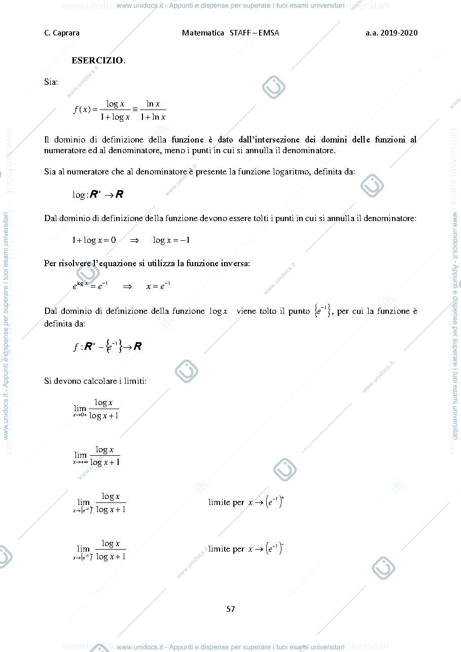 Anteprima pagina 3 — Proprietà funzione logaritmo