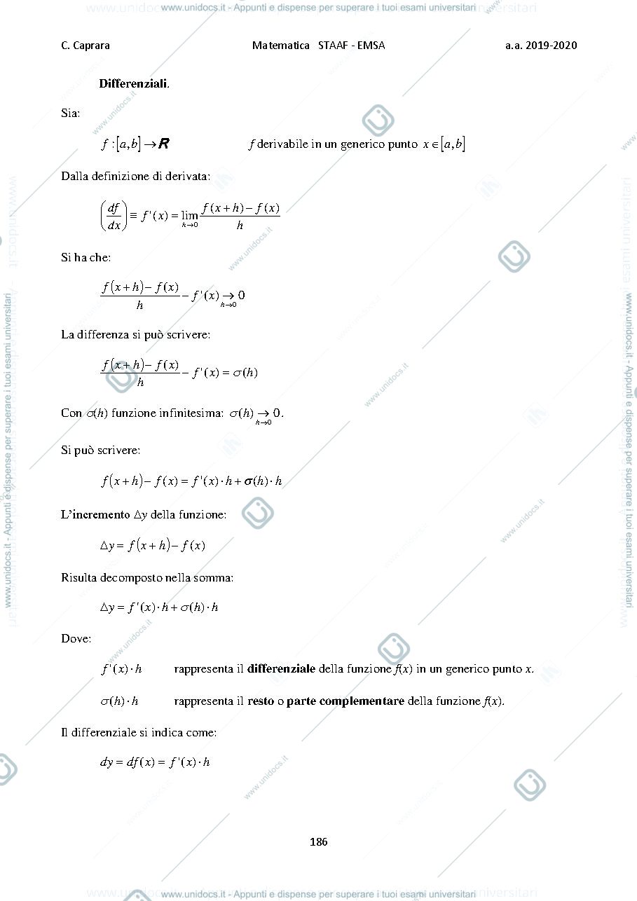 Anteprima pagina 3 — Infinitesimi e differenziali 