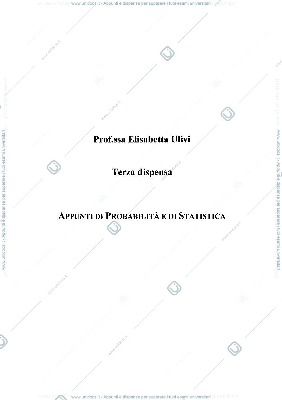 Anteprima pagina 1 — Dispensa matematica 3