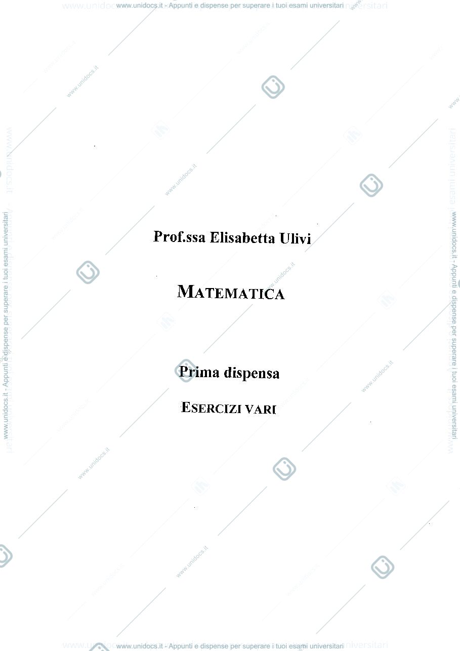 Anteprima pagina 1 — Dispense matematica