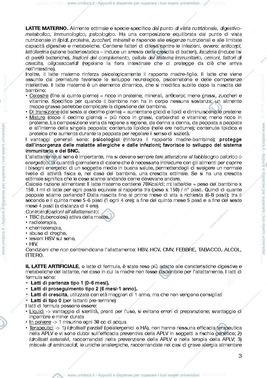 Anteprima pagina 3 — Appunti lezioni di Pediatria