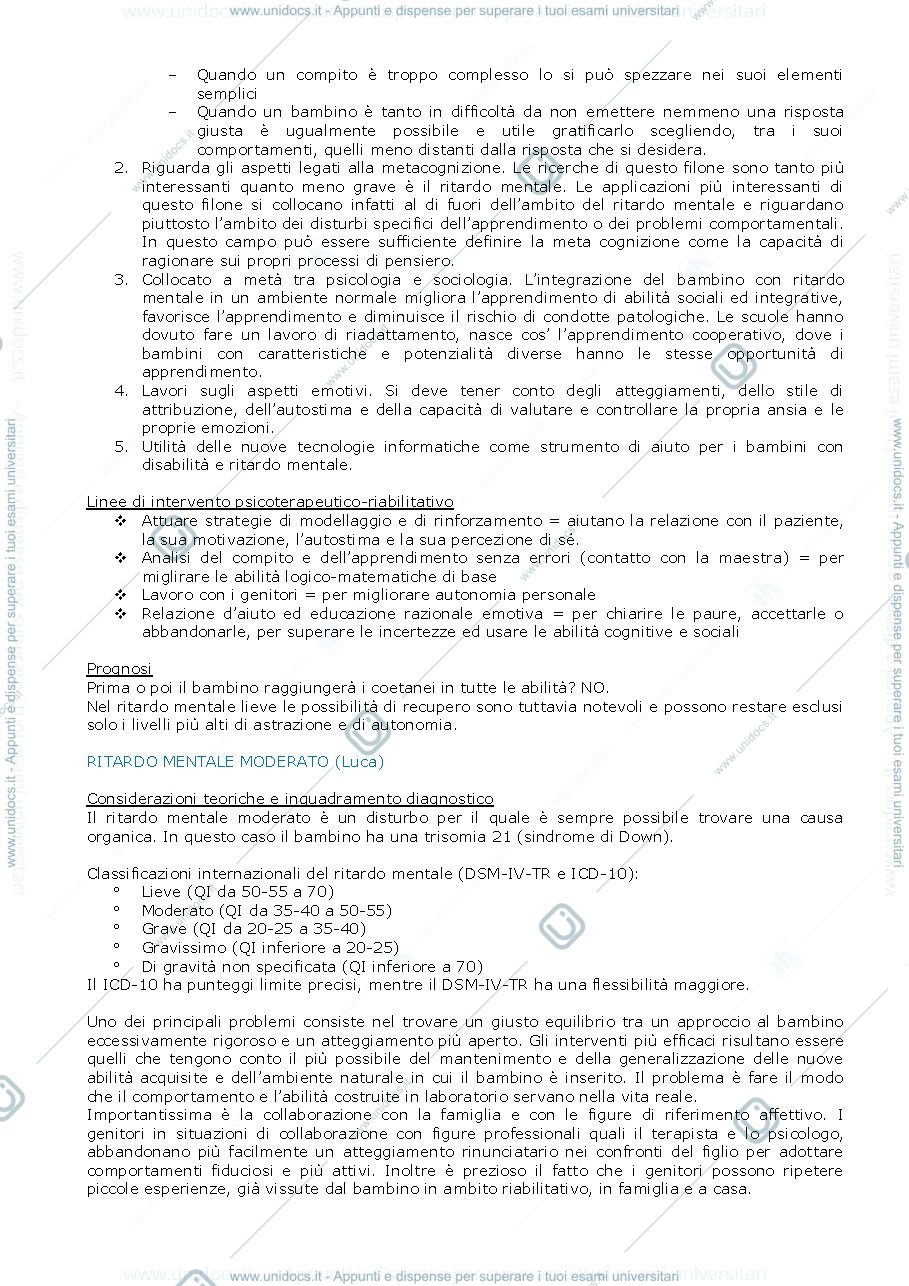 Anteprima pagina 2 — Riassunto "Psicopatologia dello Sviluppo" (Celi)