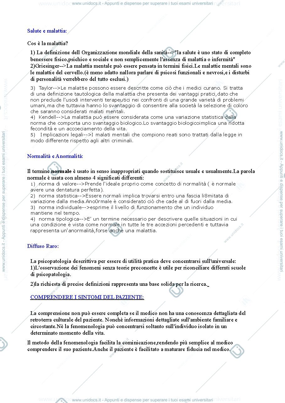 Anteprima pagina 2 — Riassunto "Introduzione alla Psicopatologia Descrittiva" (Sims)