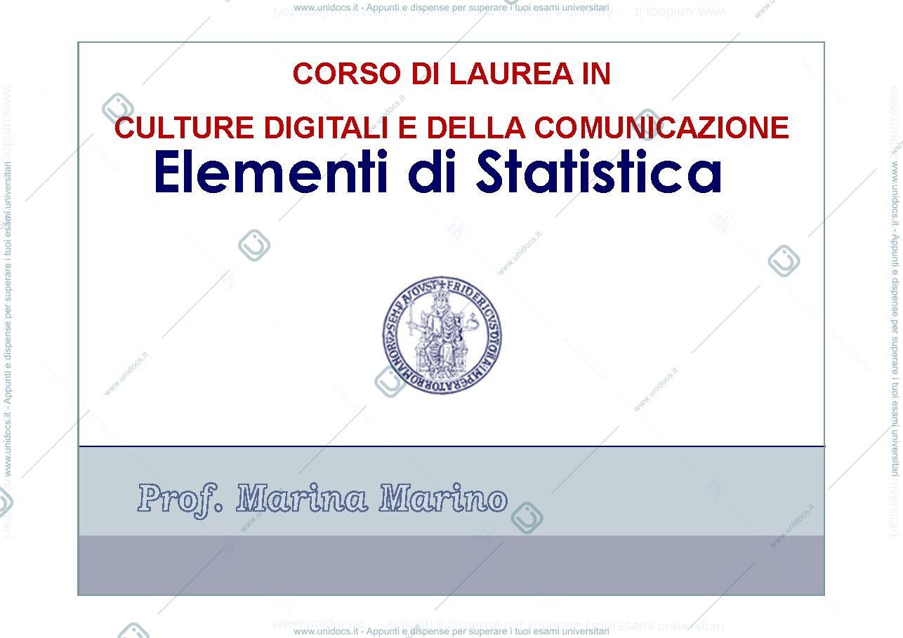 Anteprima pagina 1 — statistica