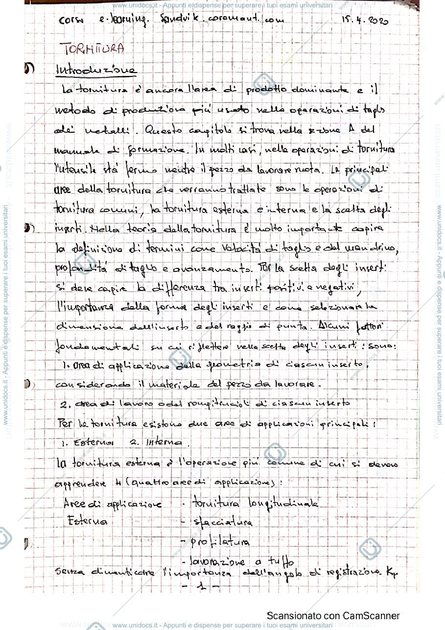 Anteprima pagina 1 — Tornitura