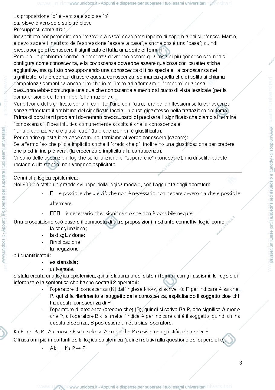 Anteprima pagina 3 — Riassunti delle lezioni di elementi di teoria della conoscenza 
