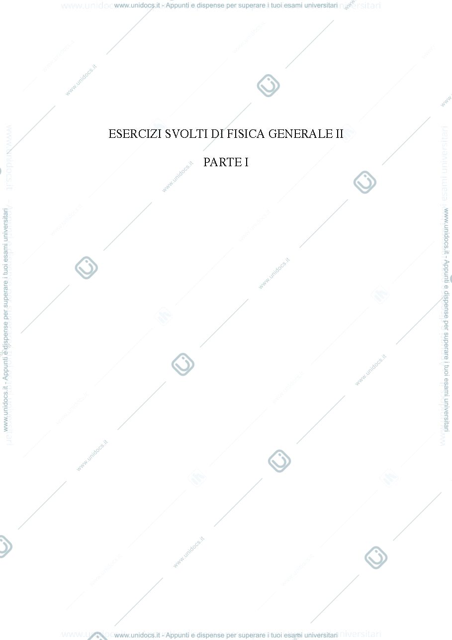 Anteprima pagina 1 — Esercizi di Fisica II