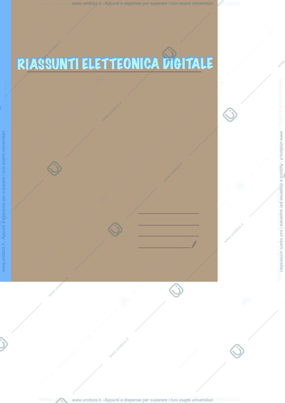 Anteprima pagina 1 — Riassunti elettronica digitale 