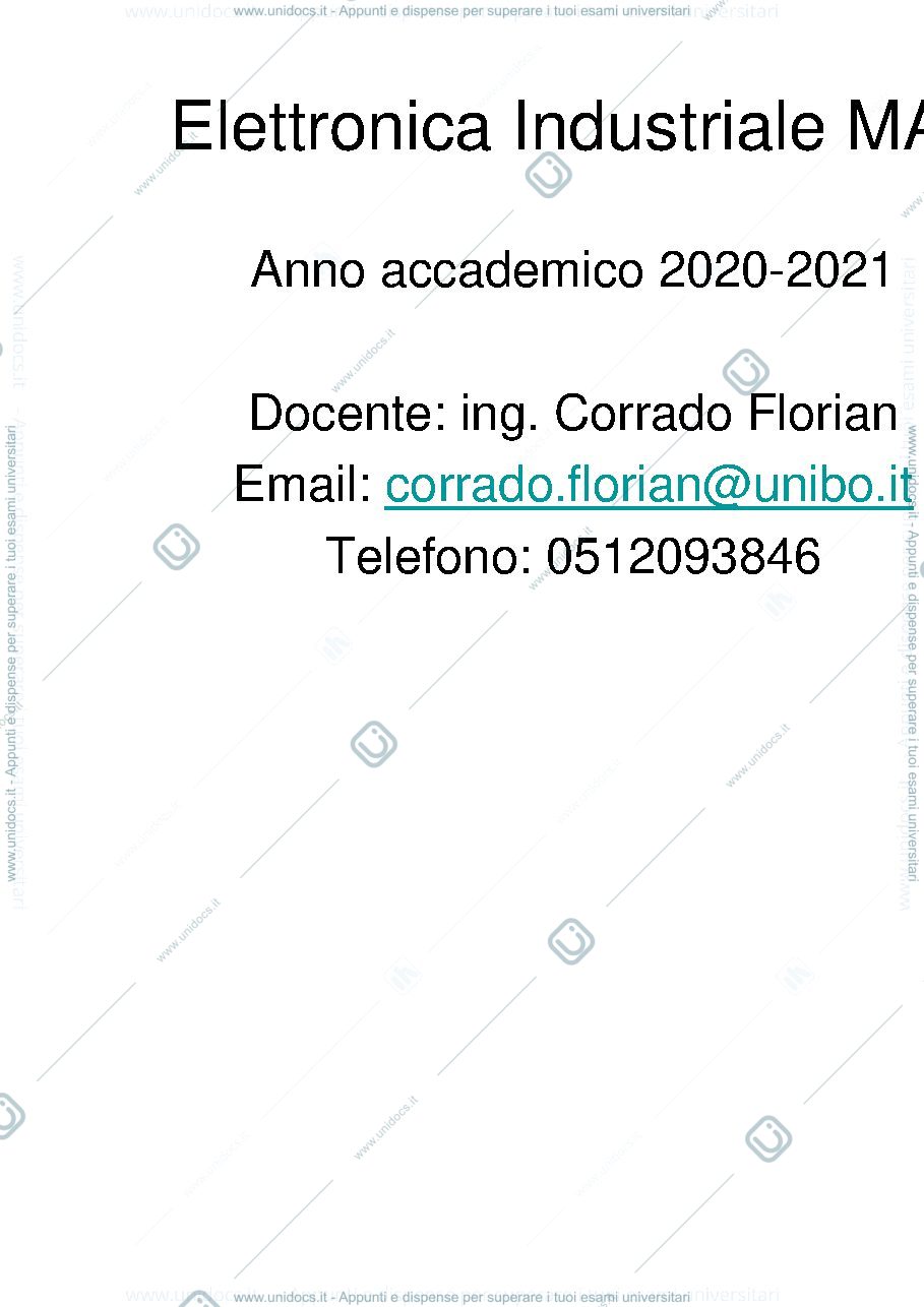 Anteprima pagina 1 — introduzione elettronica industriale
