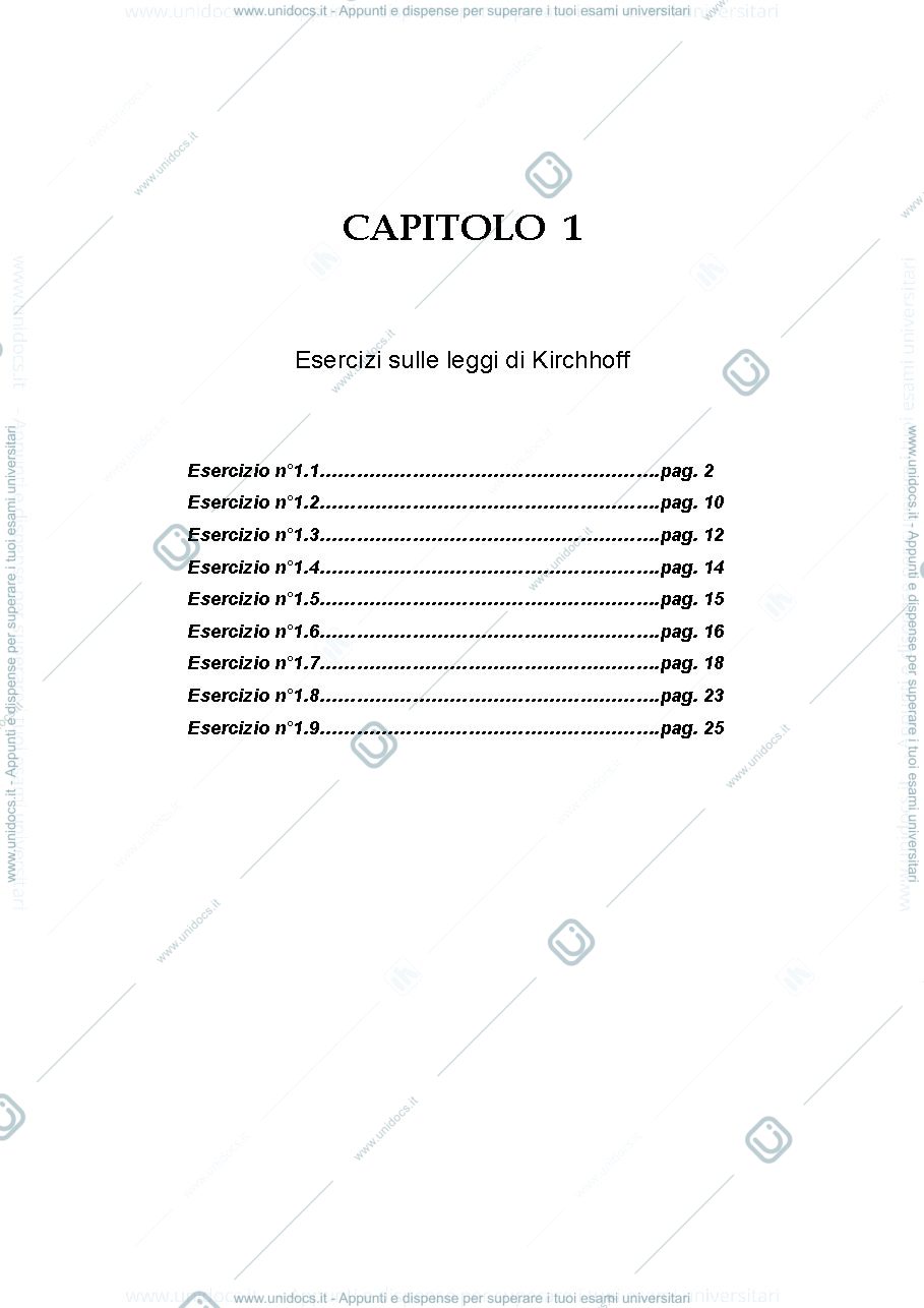 Anteprima pagina 3 — Esercizi di ELETTROTECNICA prof. Acciani