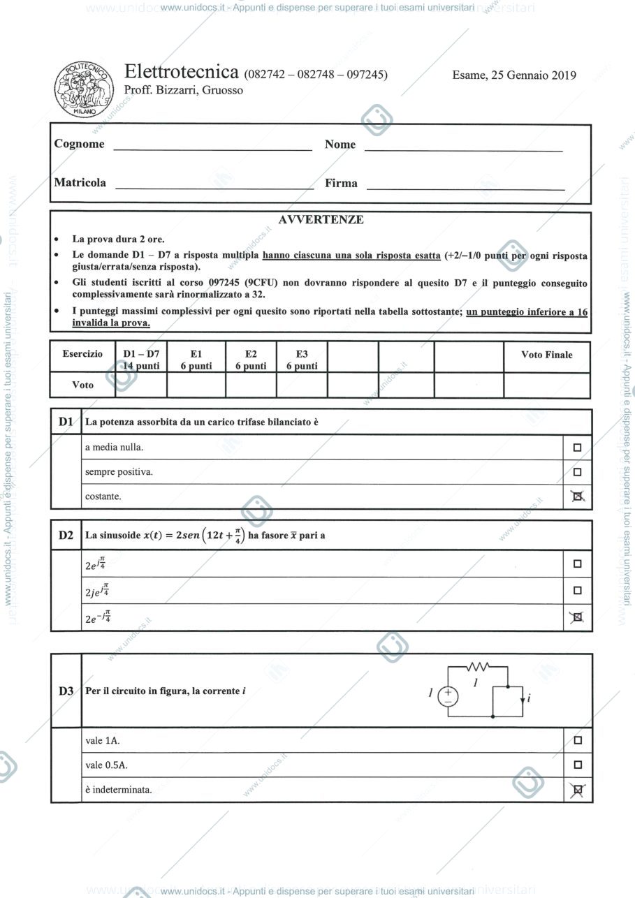 Anteprima pagina 1 — Soluzione_25_01_2019 esame prof: Bizzarri