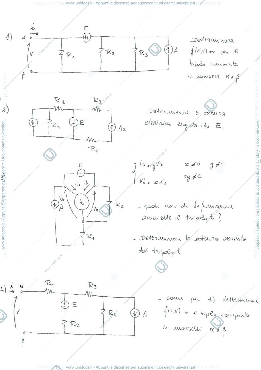 Anteprima pagina 1 — Foglio #2 esercizi prof: Bizzarri