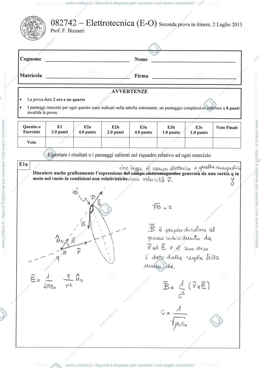 Anteprima pagina 1 — Soluzione_2_07_2013 esame prof: Bizzarri