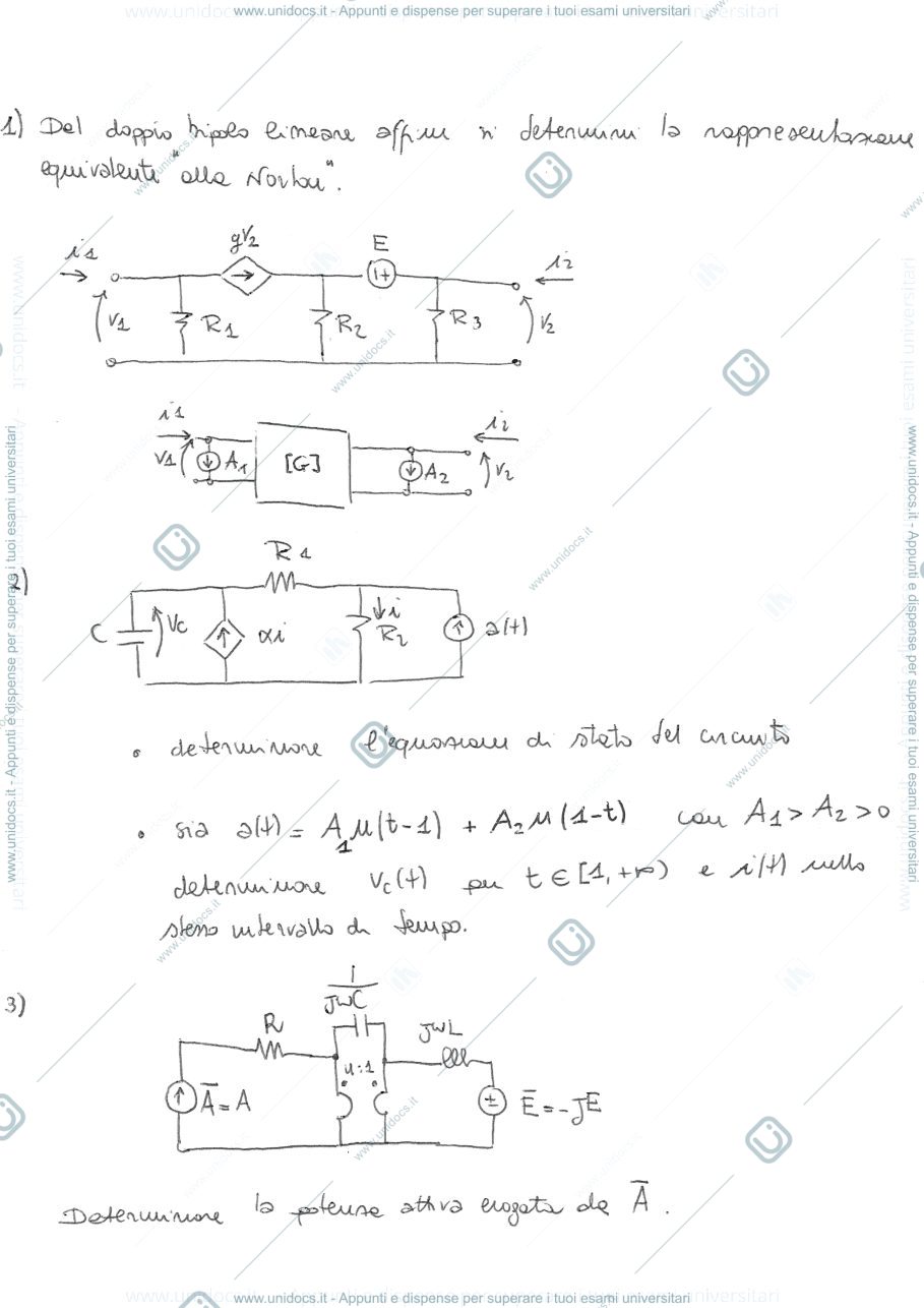 Anteprima pagina 1 — Foglio #9 esercizi prof: Bizzarri