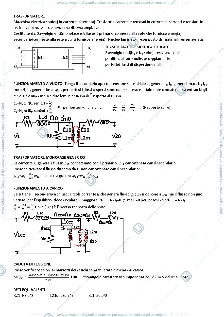 Anteprima pagina 1 — Appunti Macchine Elettriche