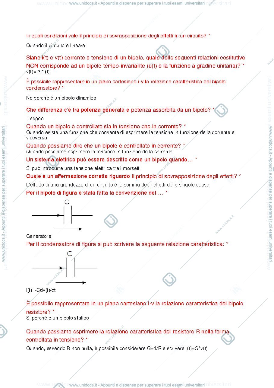 Anteprima pagina 1 — Alcune domande di teoria