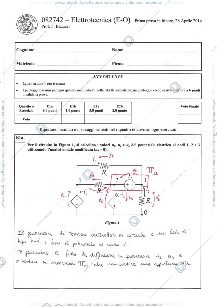 Anteprima pagina 1 — Soluzione_28_4_2014 esame prof: Bizzarri