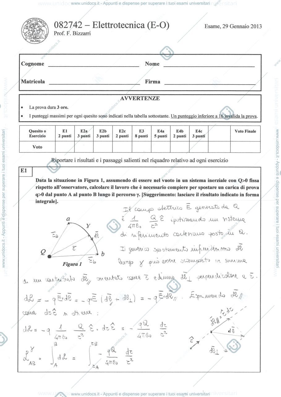 Anteprima pagina 1 — Soluzione_29_01_2013 esame prof: Bizzarri