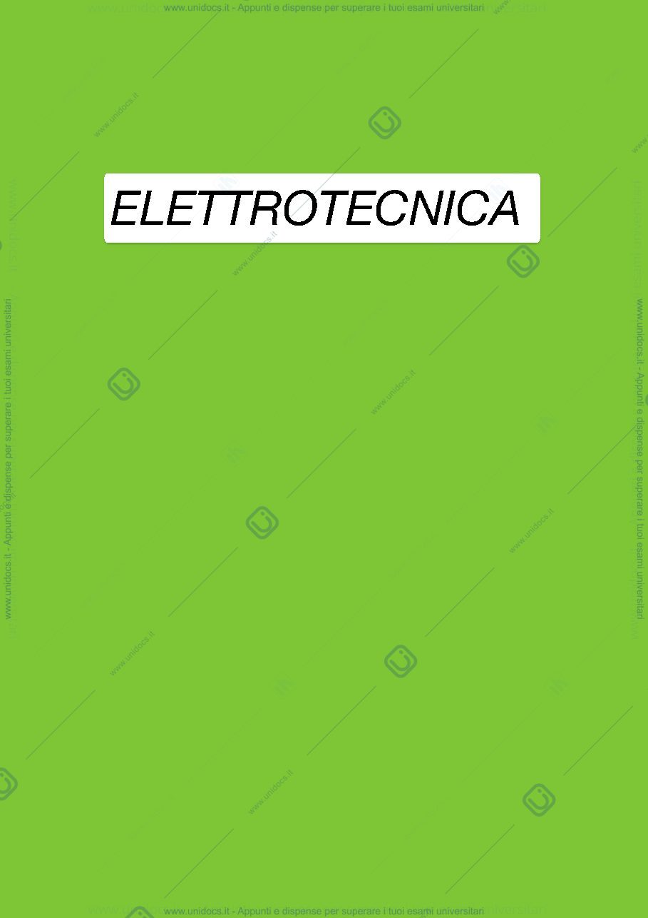 Anteprima pagina 1 — appunti elettrotecnica Prof. Canova