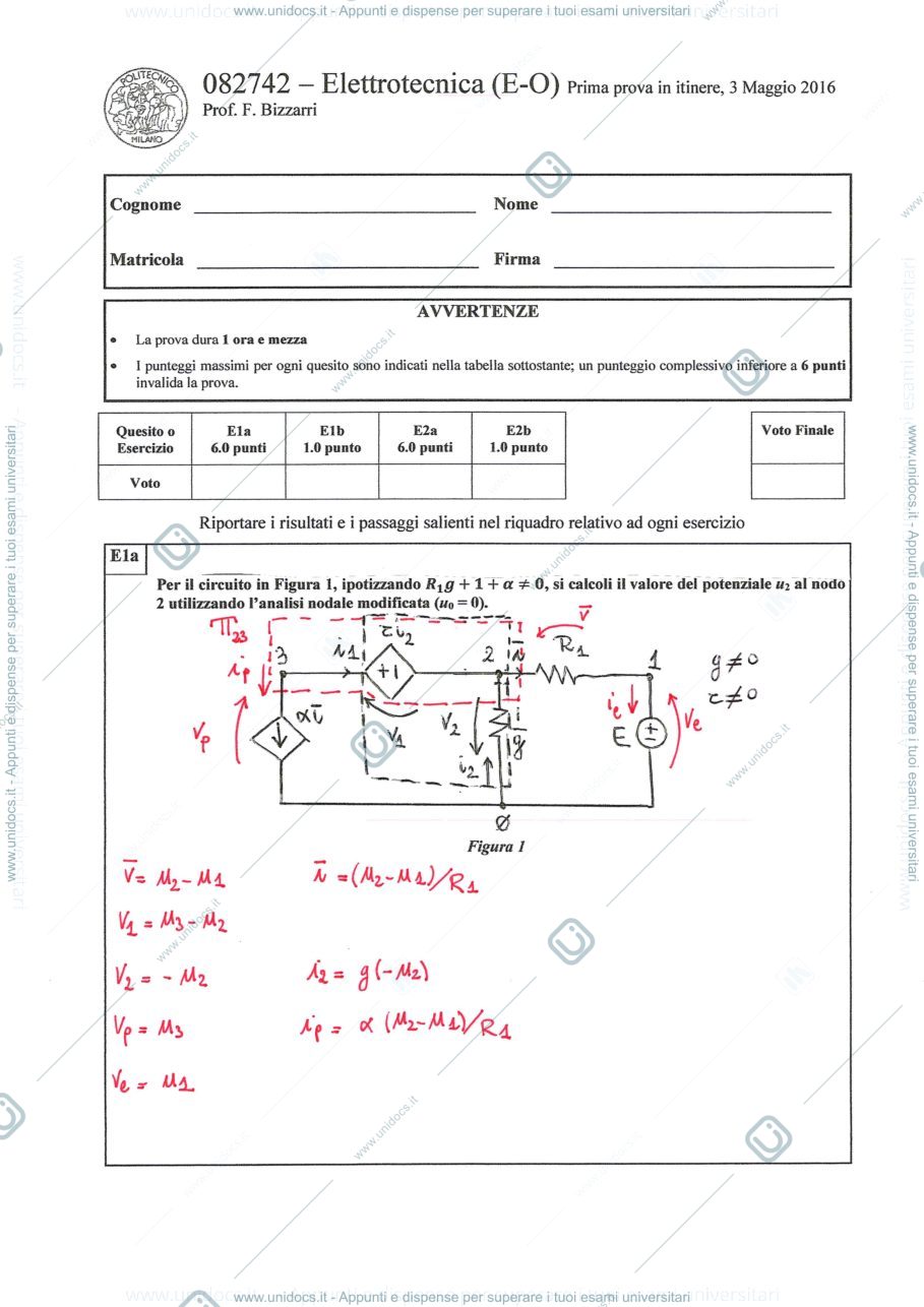 Anteprima pagina 1 — Soluzione_03_05_2016 esame prof: Bizzarri